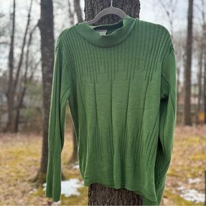 NY Collection Vibrant Green Knit Top